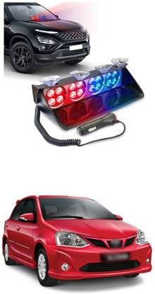 LOVMOTO Emergency Strobe Dash Police Lights Red Blue Police Light For Et-ios Li-va Car Fancy Lights