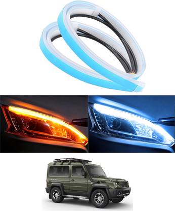 MATIES Universal Ambar/White LED Audi Strip light For Vehicle-128 Car Fancy Lights