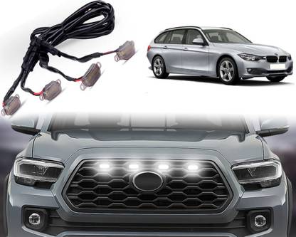 Selifaur High-Quality ABS Smoked LED Front Grille Running Light 320D Car Fancy Lights