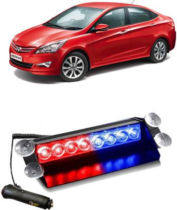 Enfield Works Car Flashing Lights 8 LED Police Good Quality Car Fancy Light(Red,Blue) E-1670 Car Fancy Lights
