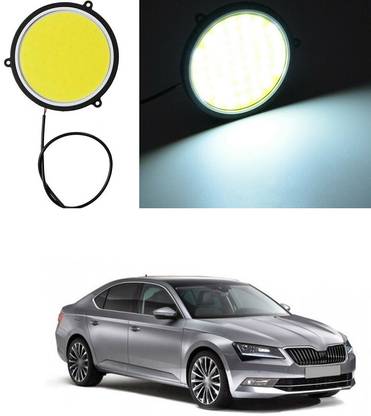 LOVMOTO 12V Round LED Lights DRL Daytime Running Light d205 Headlight Car, Motorbike LED for Skoda (12 V, 12 W)