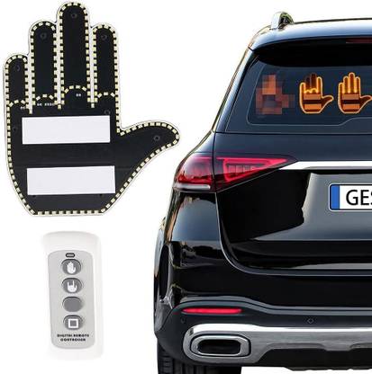 acube mart Funny Car Finger Light with Remote Car LED Display interactive Gesture orange Car Fancy Lights