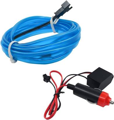 RawatZ Led Flexible Soft Tube Wire Lights Neon Glowing Car Rope Light Car Fancy Lights