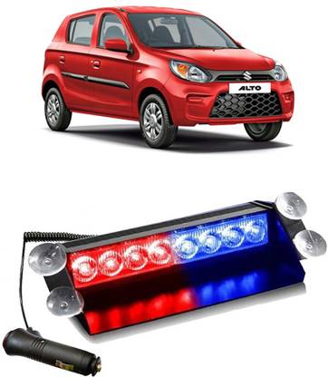 Enfield Works Car Flashing Lights 8 LED Police Good Quality Car Fancy Light(Red,Blue) E-3058 Car Fancy Lights