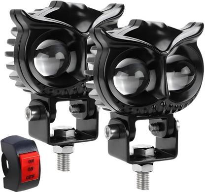 CARZEX Owl Led Fog Light Projector Bar Light with Led DRL Light for Cars, Bikes, Scooty Car Fancy Lights