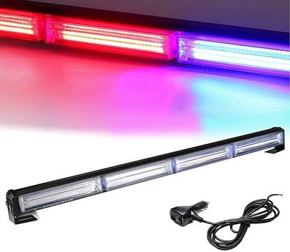 JUST MOD 24 Inch Universal Red Blue LED with Flasher Multi Mode Traffic Bar Light 40w Car Fancy Lights