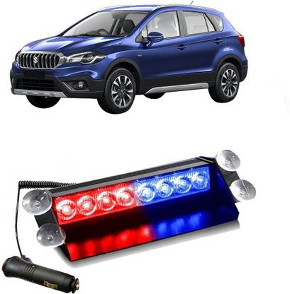 Enfield Works Car Flashing Lights 8 LED Police Good Quality Car Fancy Light(Red,Blue) E-2904 Car Fancy Lights