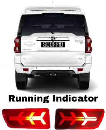 goshop Rear Bumper LED Arrow Design Matrix Indicator, DRL for Mahindra Scorpio Car Fancy Lights