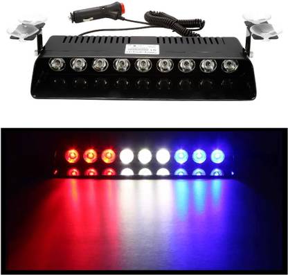 VKSUN High Power Car Emergency 9 Led Flasher Police Strobe Light, 6 Flashing Mode-PL21 Car Fancy Lights