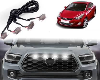 Selifaur High-Quality ABS Smoked LED Front Grille Running Light Elantra Car Fancy Lights