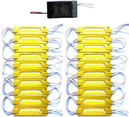 Steko 20-Pieces (Yellow) DC 12V 2 Watt Capsule Module + 12V Adapter LED Interior Light Motorbike LED (12 V, 2 W)