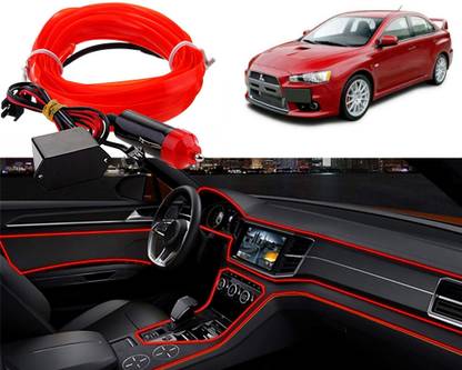 Selifaur R2E300-Cold Dashboard Luxury 5 Meter Car Dashboard EL Wire Lancer Car Fancy Lights