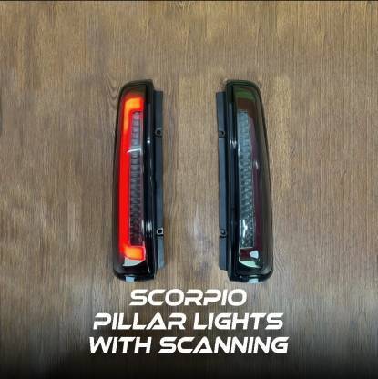 ZULUSTYL SCORPIO REAR SMOKE PILLAR CLUSTER LIGHT RED SET OF 2 SCORPIO 2017 ALL MODEL-01 Car Fancy Lights