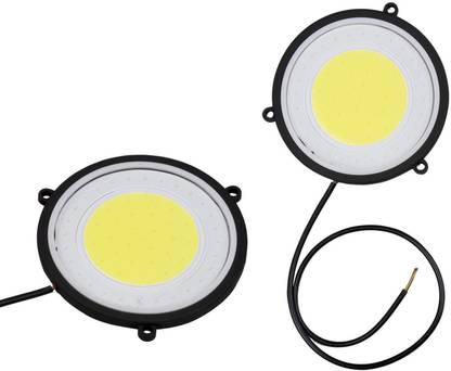 ALLEXTREME Round COB LED Switchback DRL Light 2.83" Diameter Side Car Fancy Lights