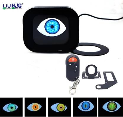 LIU HJG Multiple Devil Eye Fancy Light | Animated Moving Eye LED Display With Remote Car Fancy Lights