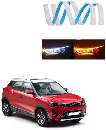 SPREADX Car Headlight Led Strip White DRL Daytime Light 12v For Mahindra XUV-300 Car Fancy Lights