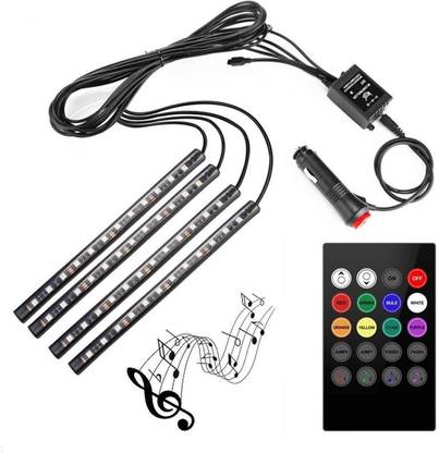 SpeedyAutoCare Universal Atmosphere Lights Car LED Strip Light 4pcs 48 LED AP66 Car Fancy Lights