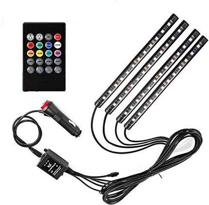 Edylinn LED Multicolor Sound Activated for Car Interior Atmosphere Light Car Fancy Lights
