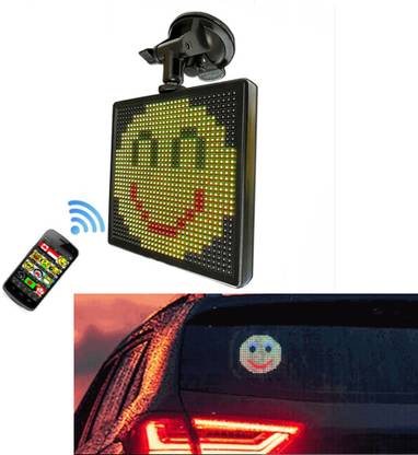 acube mart 32x32 RGB Full Color Emoji Picture LED Car Display bluetooth connection Car Fancy Lights