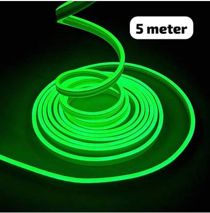 CarMods Green Neon LED Flexible Strip Light 12V Interior Exterior Glow Tube ( 5 Meter) Car Fancy Lights