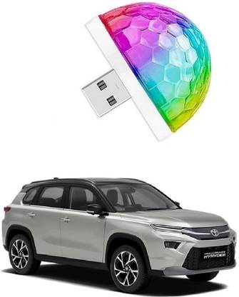 SPREADX Car USB Disco Magic LED Interior Flash Light for Toyata Urban Cruiser Hyryder Car Fancy Lights