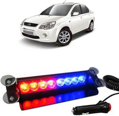 Enfield Works Car Flashing Lights 8 LED Police Good Quality Car Fancy Light(Red,Blue) E-3586 Car Fancy Lights