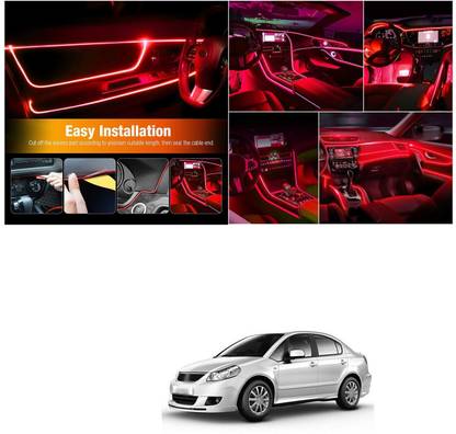 PECUNIA LED EL Wire Neon Cool Light Lamp Kit String Strip Interior Trim Dash 401 Headlight Car, Motorbike LED for Maruti Suzuki (12 V, 12 W)