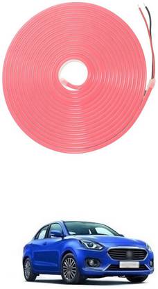 LOVMOTO Red LED Strip Light LED Neon Rope Light Neon With Sw-ift Dzi-re Car Fancy Lights