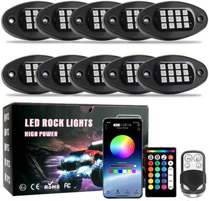 ALLEXTREME 120 LED RGB Rock Lights 12V Universal Fit with Remote Control for Car Car Fancy Lights