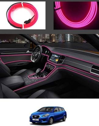 After cars EL Wire Interior Ambient Neon Light for Datsun Go Plus with Adapter 5 Meter Car Fancy Lights