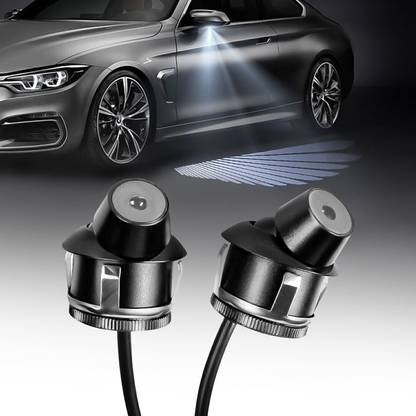 FABTEC Fancy Wings LED Car Logo Light, Mirror Angel Wings Lights, Wing Shadow Light Car Fancy Lights