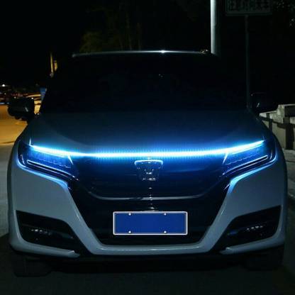 VVG TRADERS Meter Car Engine Edge Decorative Lamp Flexible Auto Hood Strip Light Car Fancy Lights