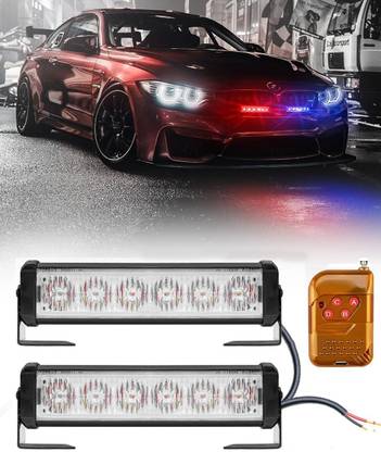 CARZEX 6 LED Federal Signal Light 12V 36W/Pair Flash Strobe LED Light RED BLUE WHITE Car Fancy Lights