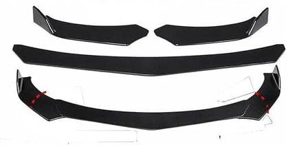 Auto MT 3PC BLCK Front Bumper Splitter Universal Lip Chin Body Kit Car Flywheel