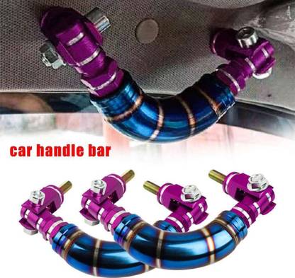 Auto MT 2PC JDM PURPLE Titanium Grab Support Grip Roof Handle Car Roof Handle Grip Car Flywheel