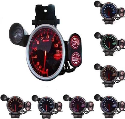Auto MT RPM Defi Tachometer Style Racer Gauge with 7 Colour LED Light Digital Meter Car Flywheel