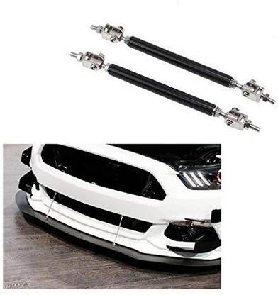 Auto MT BLK 3.94"-6.29" Adjust Splitter Rod Front Bumper Lip Splitter Strut Rod Tie Bars Car Spoiler