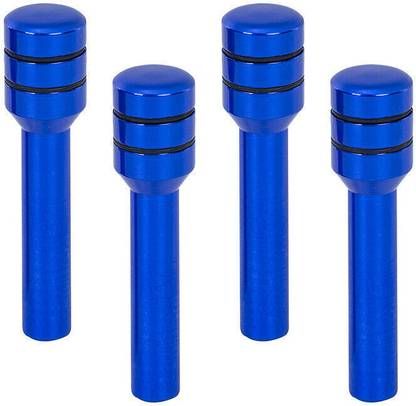 Auto MT Blue 4PC Set Door Lock Pull PIN Aluminum Interior CAR Door Lock Universal Car Flywheel