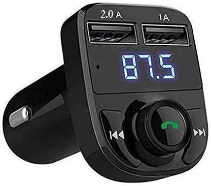 hybite Car Bluetooth X8 FM Transmitter for Music Player/TF Card and USB Mobile Charger MP3 Car FM Modulator