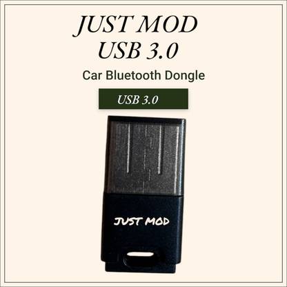 JUST MOD USB Car Dongle 3.0 Wireless Bluetooth MP3 Music Receiver Dongle (Black, USB 3.0) MP3 Car FM Modulator