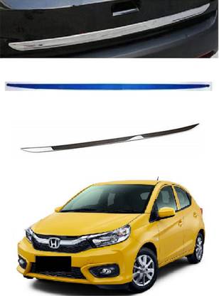 Trigcars Honda Brio Car Dicky Boot Chrome Plated Chrome Honda Brio Rear Garnish