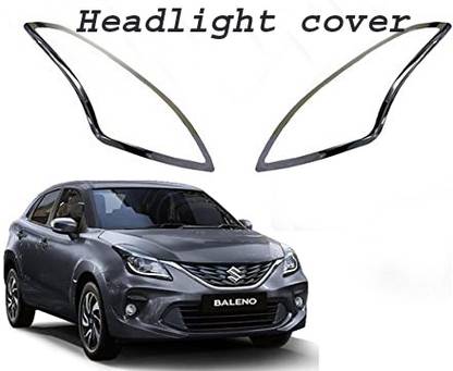 Bubu Car silver Plated chrome Headlight cover for Maruti Baleno Car Chrome Maruti Baleno Front Garnish