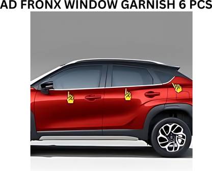 Ad chrome FRONX 2023 WINDOW GARNISH Chrome Maruti Fusion Side Garnish