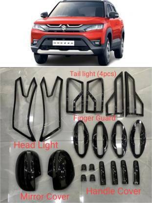 CCE Piano Black Glossy Combo Kit Exterior Garnish Accessories for New Brezza 2022 Glossy Maruti Vitara Brezza LDi Rear Garnish