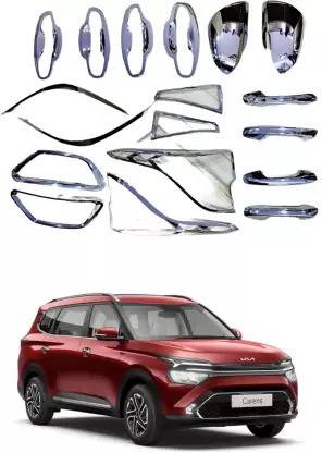 NITINMOTOR Exterior Chrome Accessories Combo Kit Compatible with Kia Carens Set of 18Pcs Chrome Kia NA Side Garnish