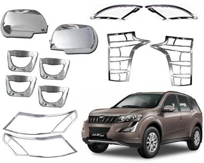 RKD Chrome Accessories Combo Kit Compatible with XUV 500 Type 1 & 2(2011-2017) 12Pcs Chrome MAHINDRA XUV Side Garnish