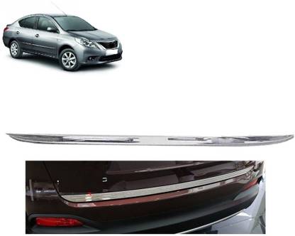 MotoshozX Car Chrome Dicky Trunk Garnish Boot Steel Trim Compatible sunny Chrome Nissan Sunny Rear Garnish
