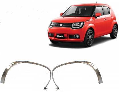 Bubu Car Silver Plated chrome Headlight cover for Maruti Ignis all model Chrome Maruti Ignis 1.3 Alpha, Ignis 1.3 Delta Front Garnish