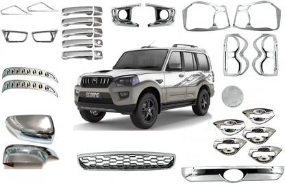 CCE Exterior Chrome Combo Kit For Scorpio Facelift (2017-Present) Set of 27Pcs Chrome MAHINDRA Scorpio Rear Garnish
