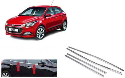 Ds enterprise Lower Window Garnish Chrome for Elite i20 2015-2019 Models - Pack of 4 Chrome Hyundai i20 Side Garnish